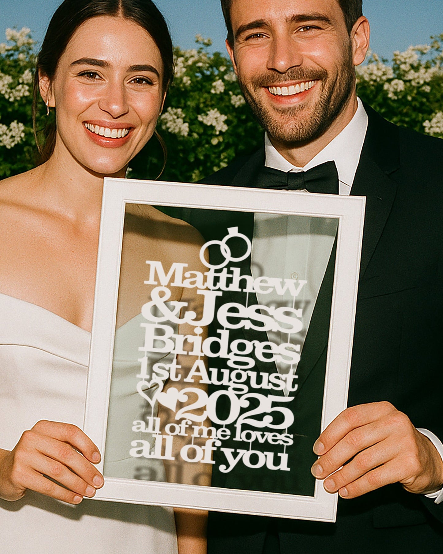 Personalised Wedding or Anniversary Paper Cut