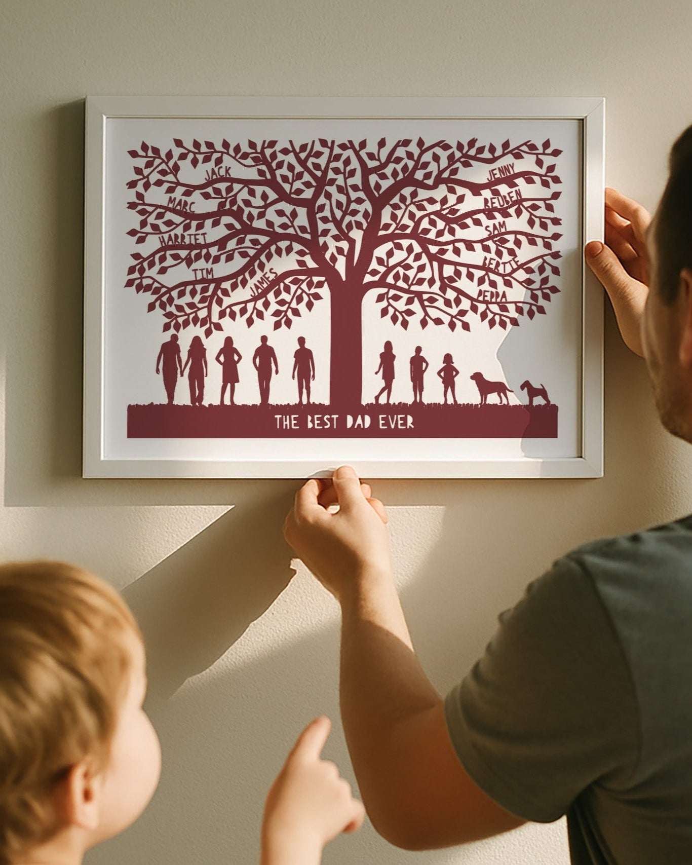 Personalised Family Tree Silhouette Print