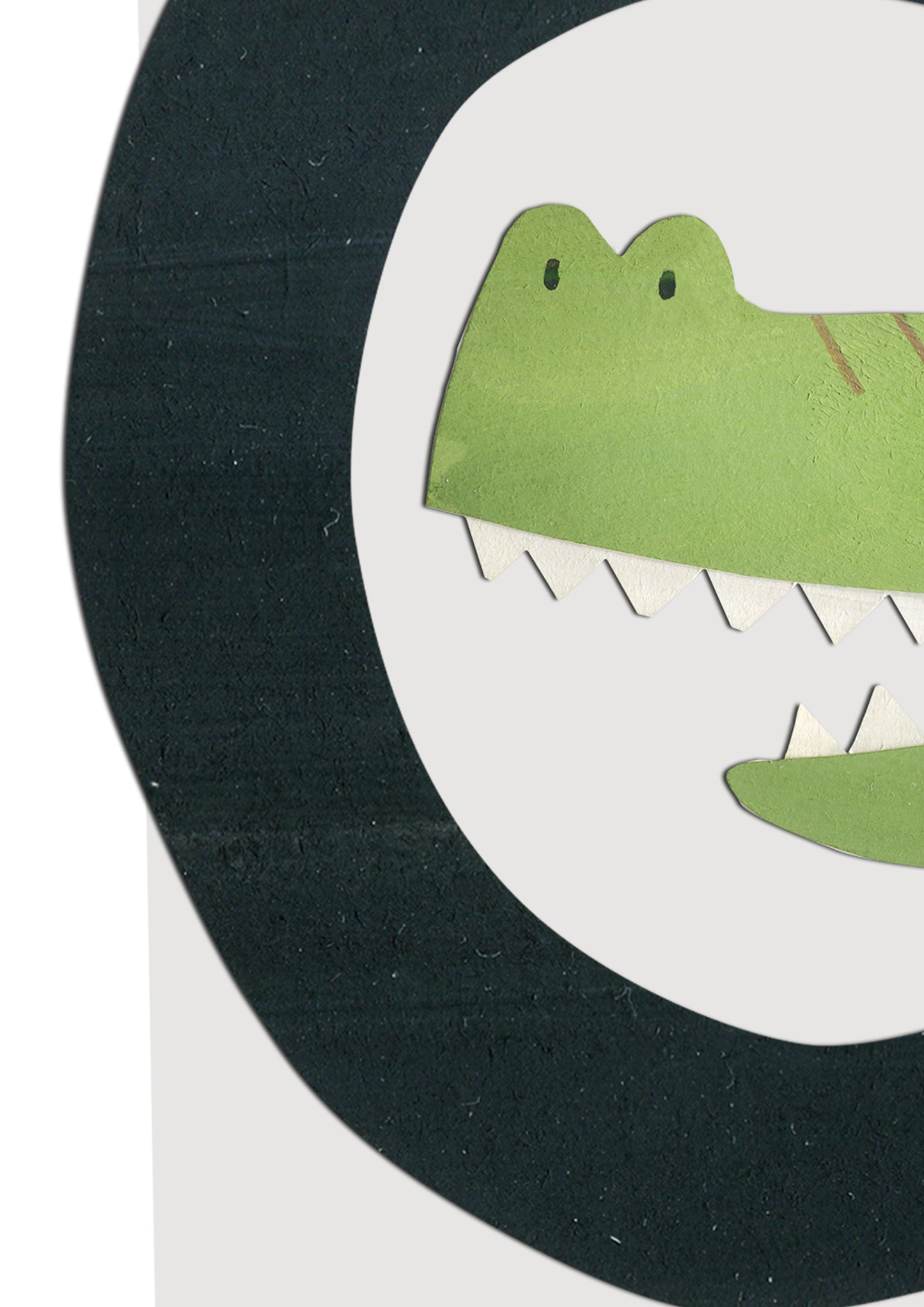 Personalised children's animal initial print