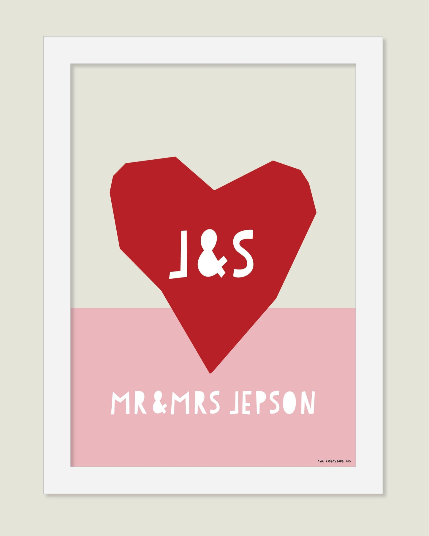 Personalised Love Heart Print