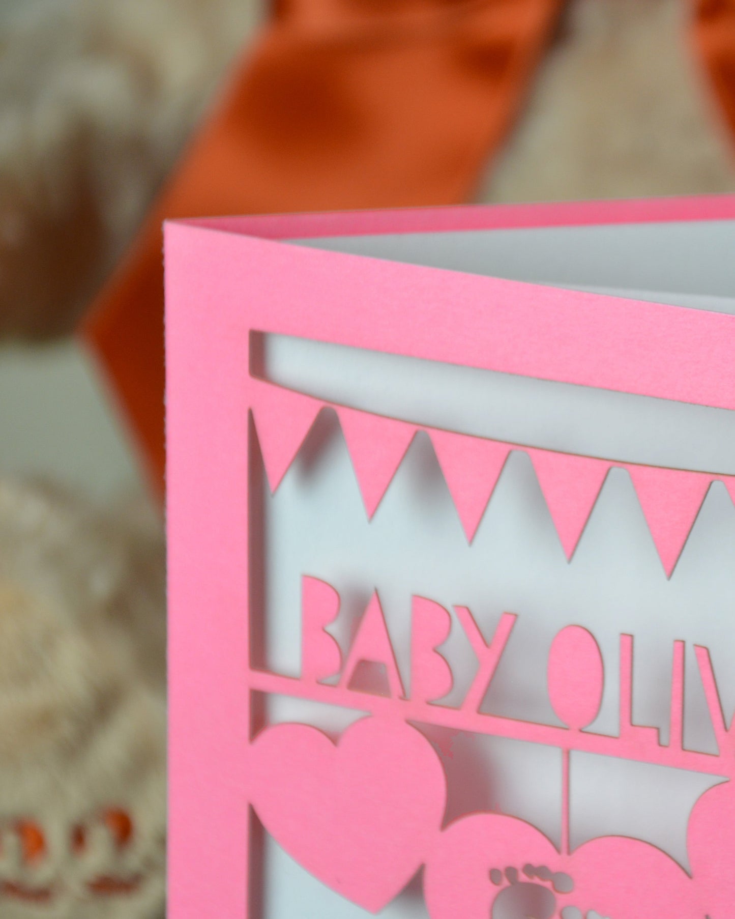 New Baby Arrival Laser Cut Greeting Card