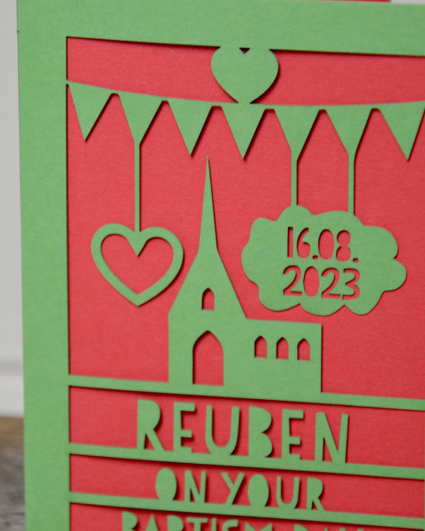 Baptism Laser Cut Greeting Card