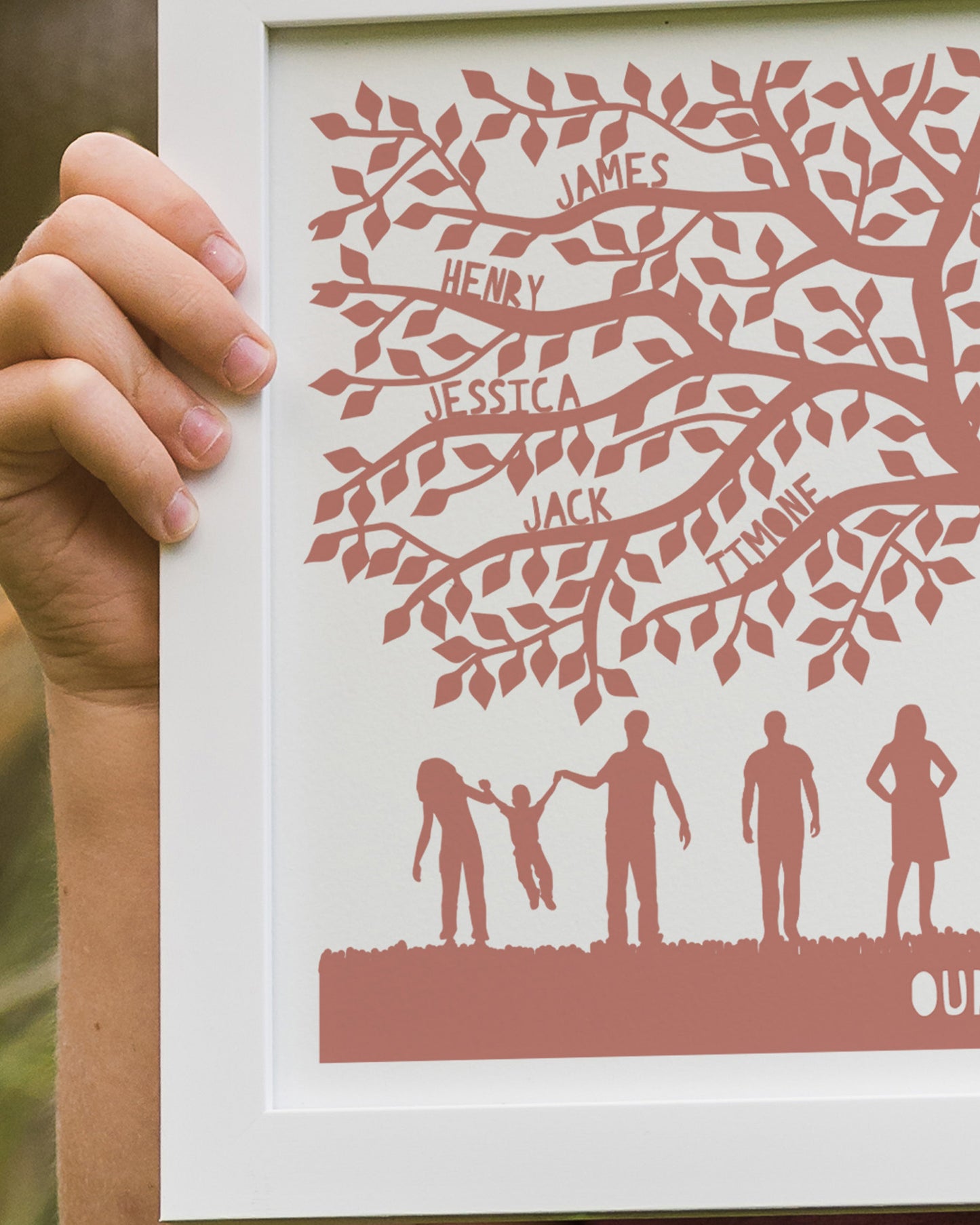 Personalised Family Tree Silhouette Print
