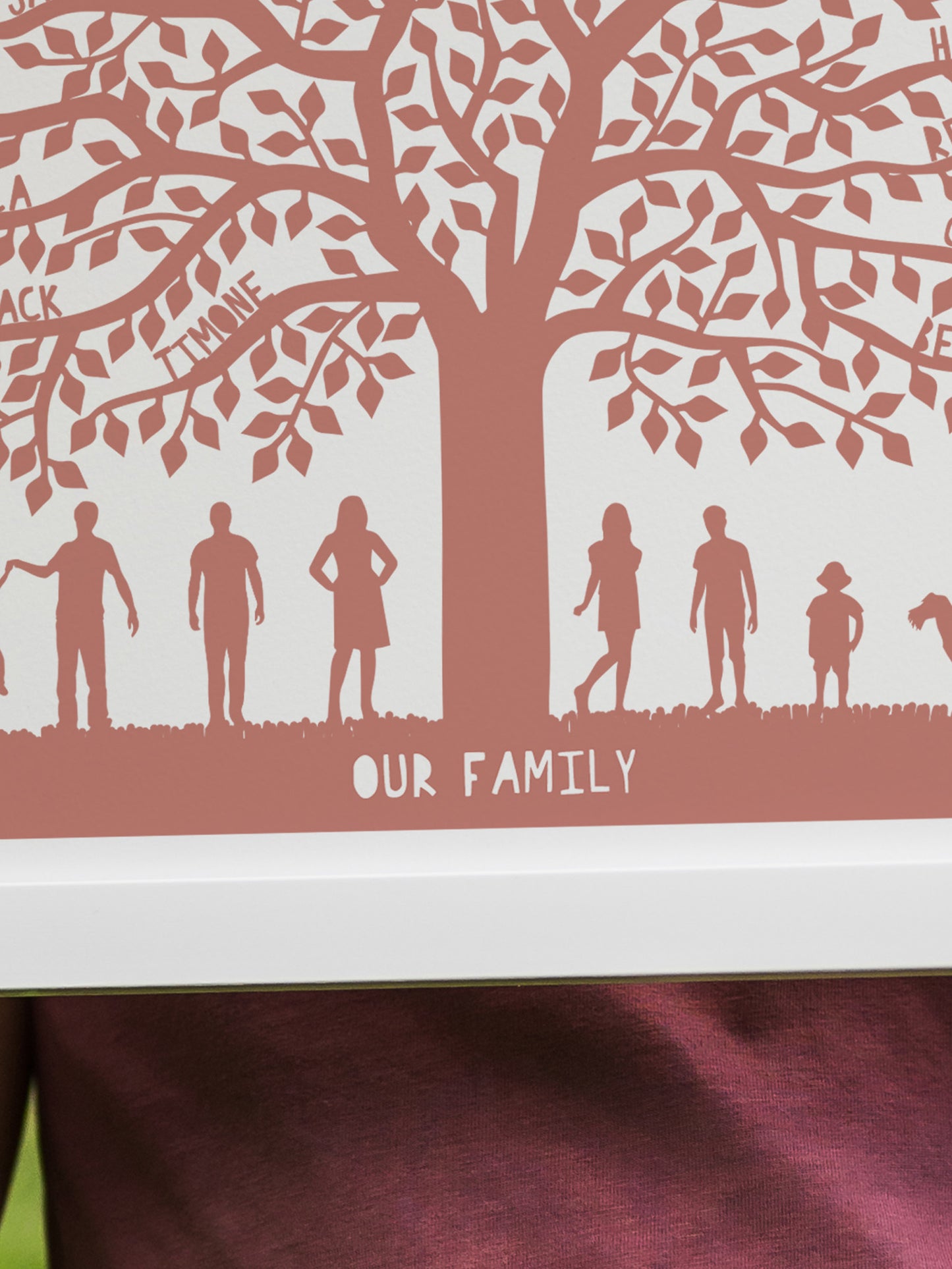 Personalised Family Tree Silhouette Print