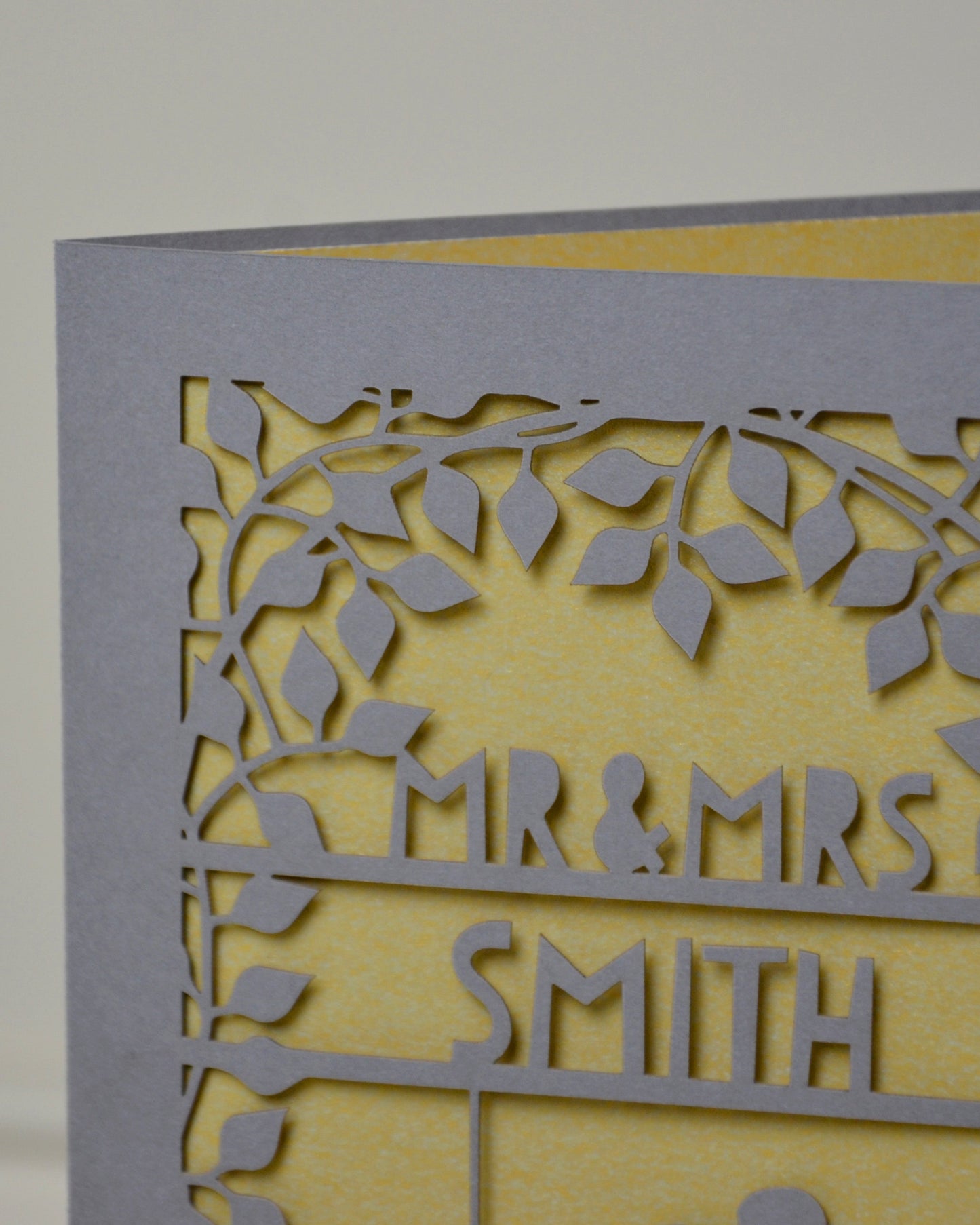 Wedding Day Silhouette Laser Cut Greeting Card