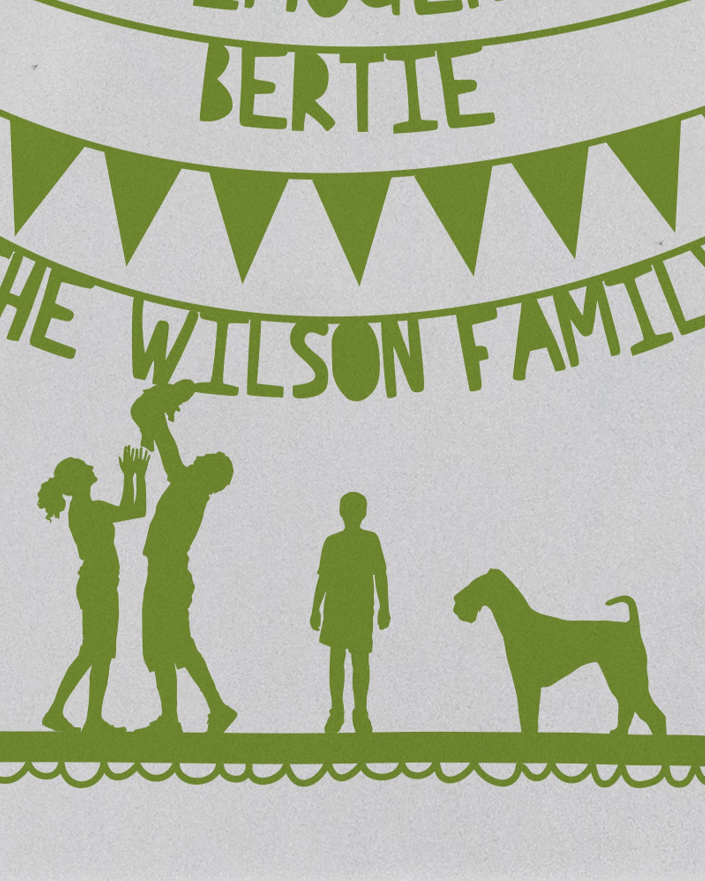 Personalised Family Names and Silhouette Print