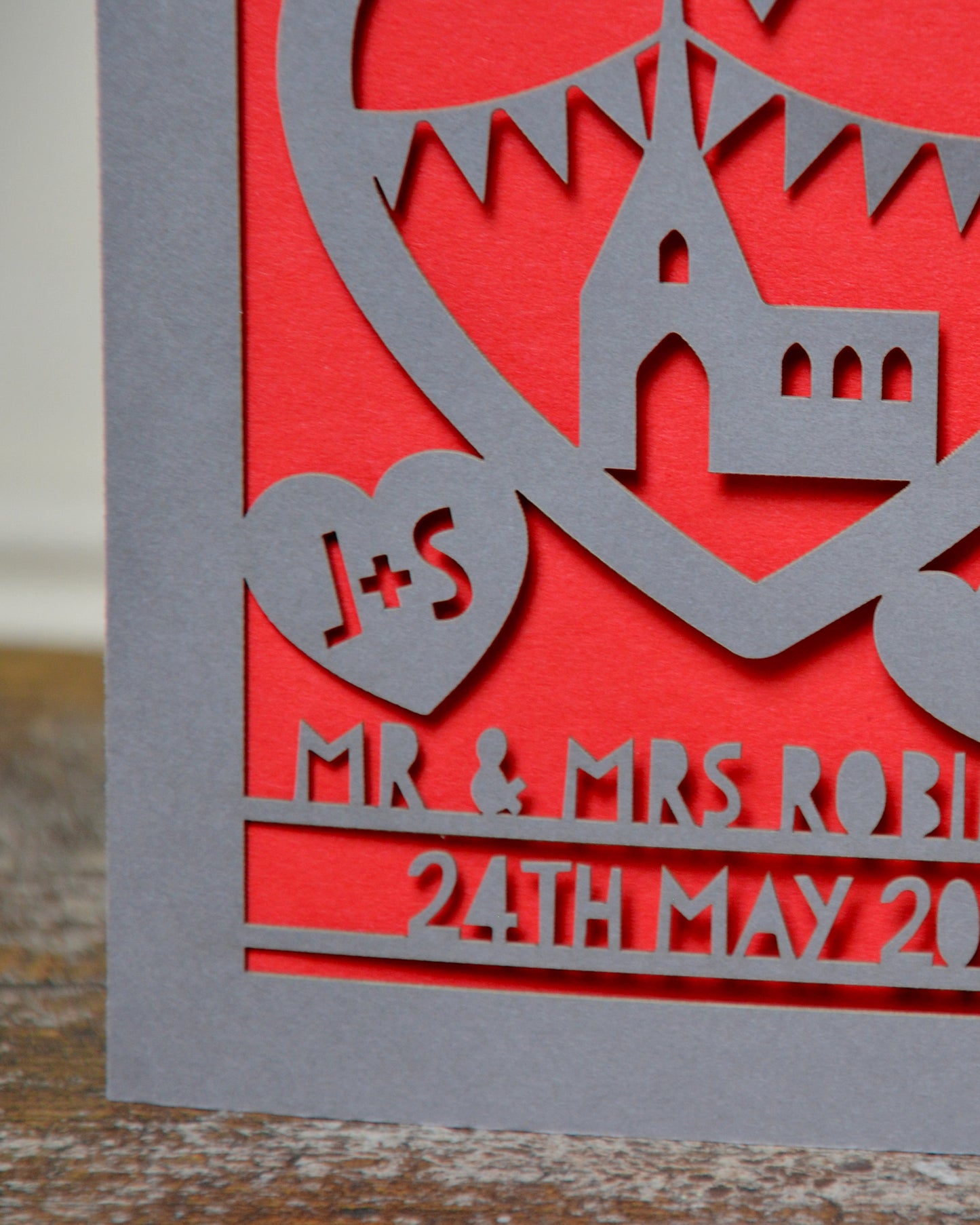 Wedding Day Church Laser Cut Greeting Card