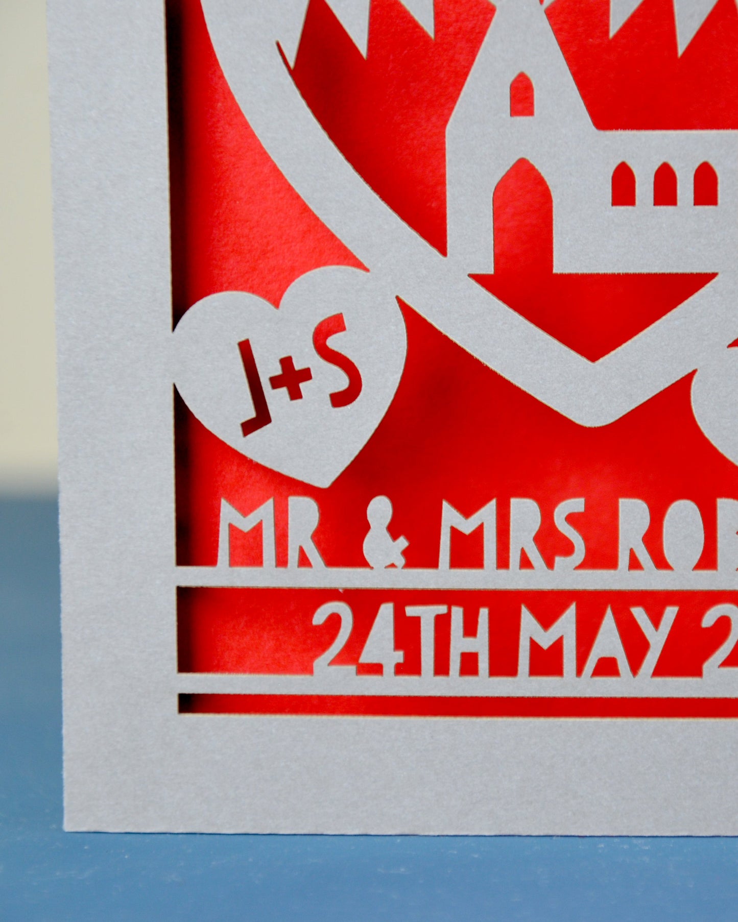 Wedding Day Church Laser Cut Greeting Card