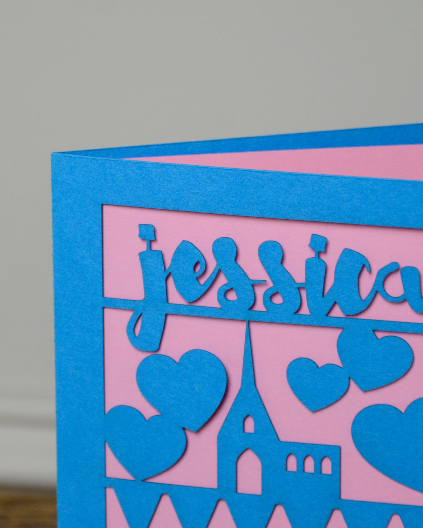 Papercut Christening Card