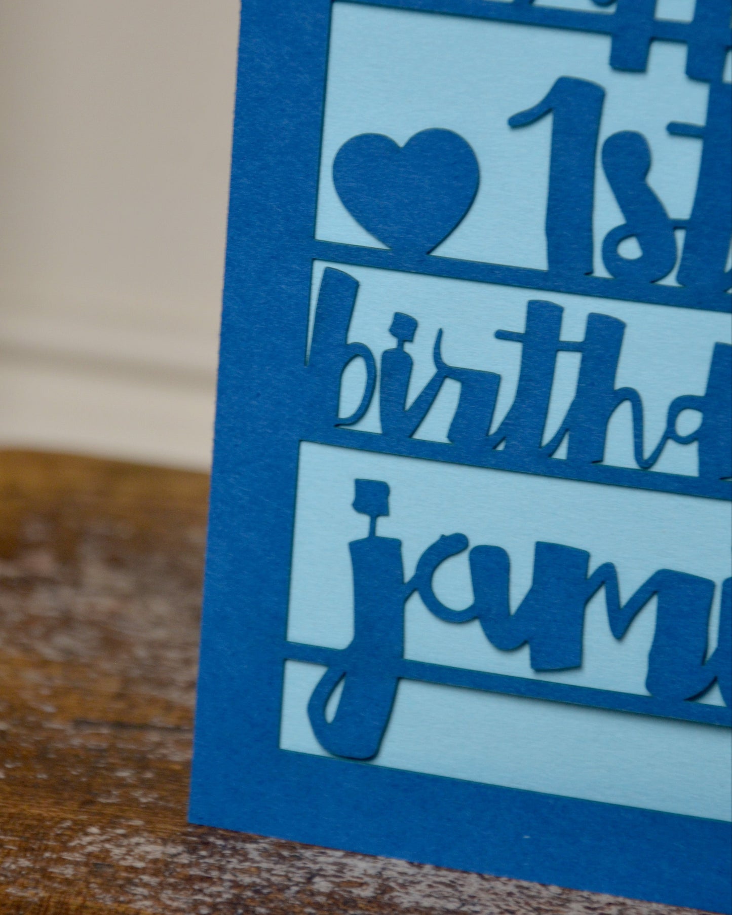 Papercut 1st Birthday Card
