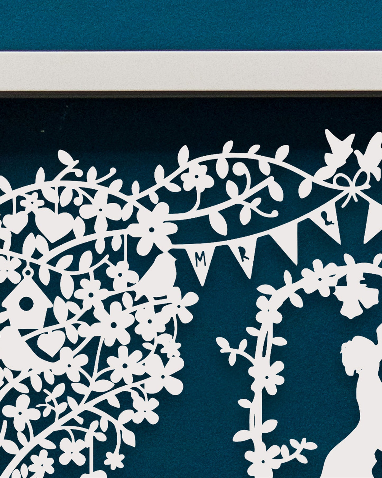 Personalised Silhouette Wedding Papercut