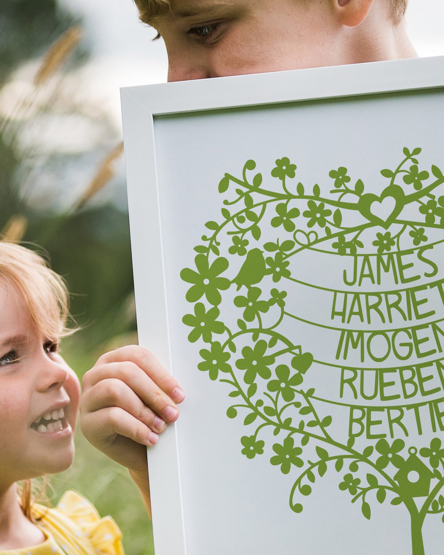 Personalised Heart Tree Print