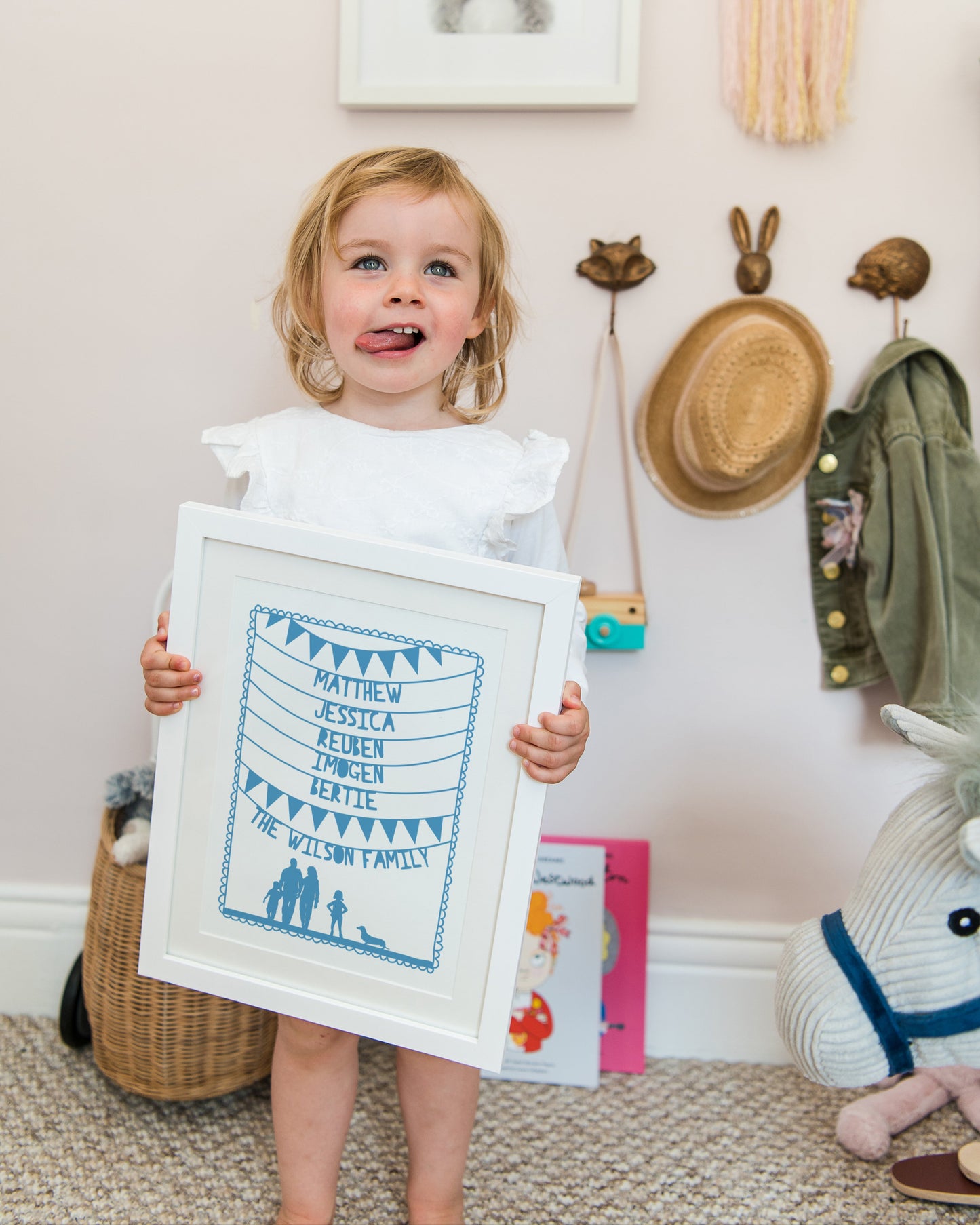 Personalised Family Names and Silhouette Print