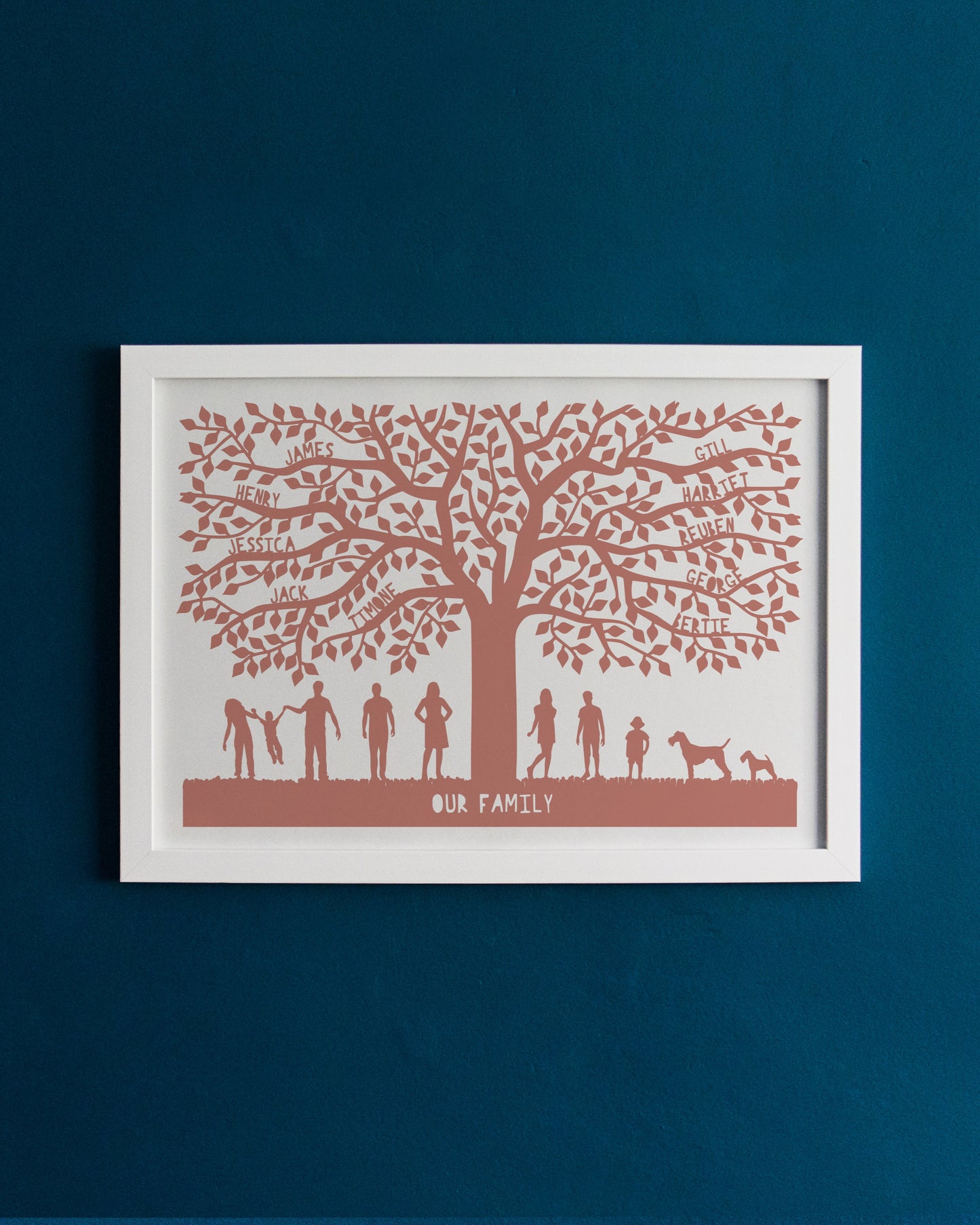 Personalised Family Tree Silhouette Print