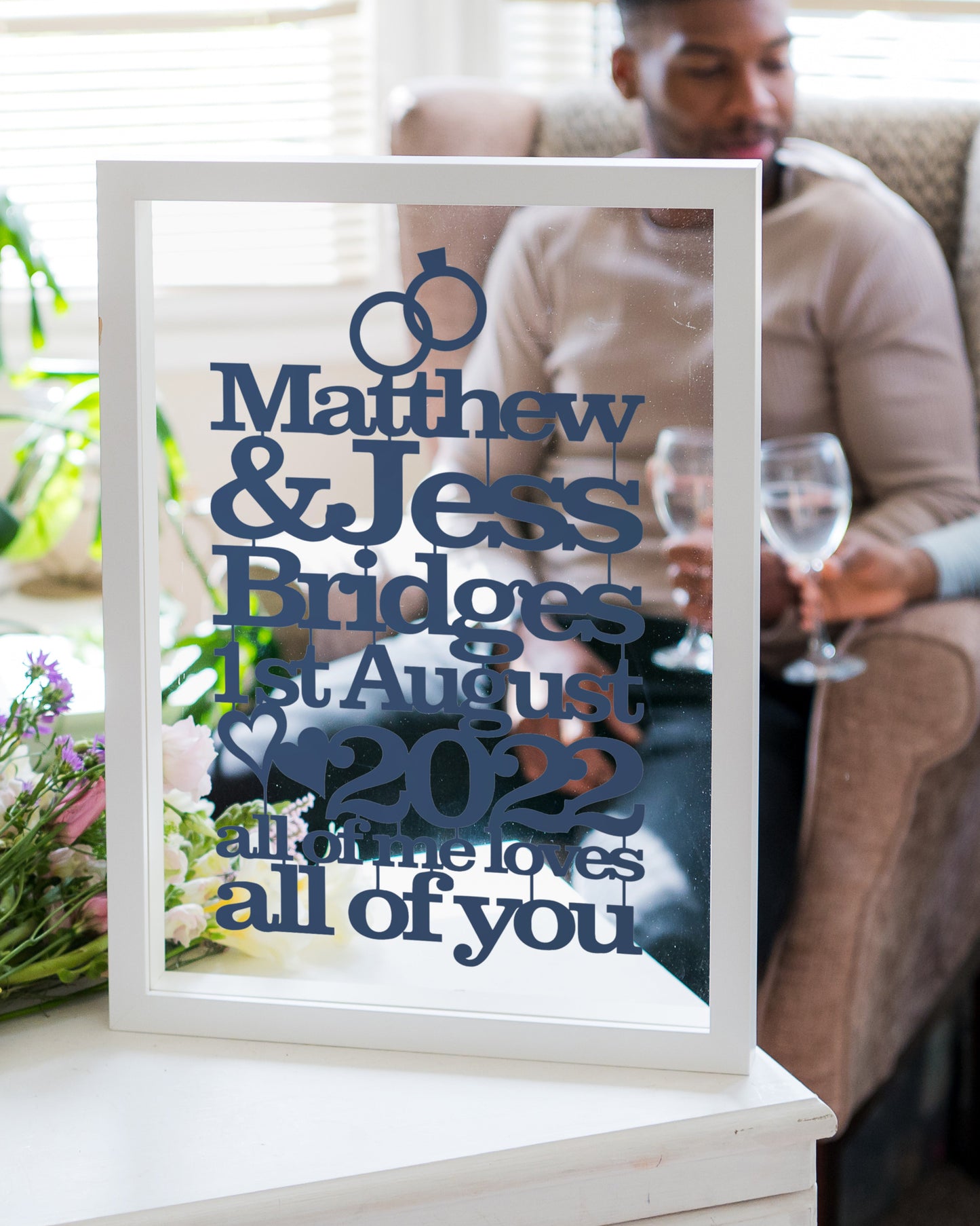 Personalised Wedding or Anniversary Paper Cut
