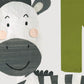 Personalised children's animal initial print