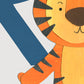 Personalised children's animal initial print