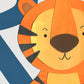 Personalised children's animal initial print