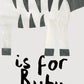 Personalised children's animal initial print
