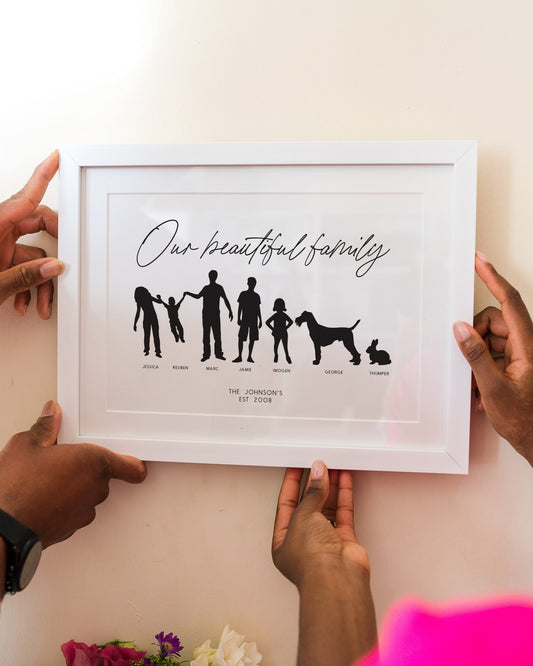 Personalised Family Silhouette Print