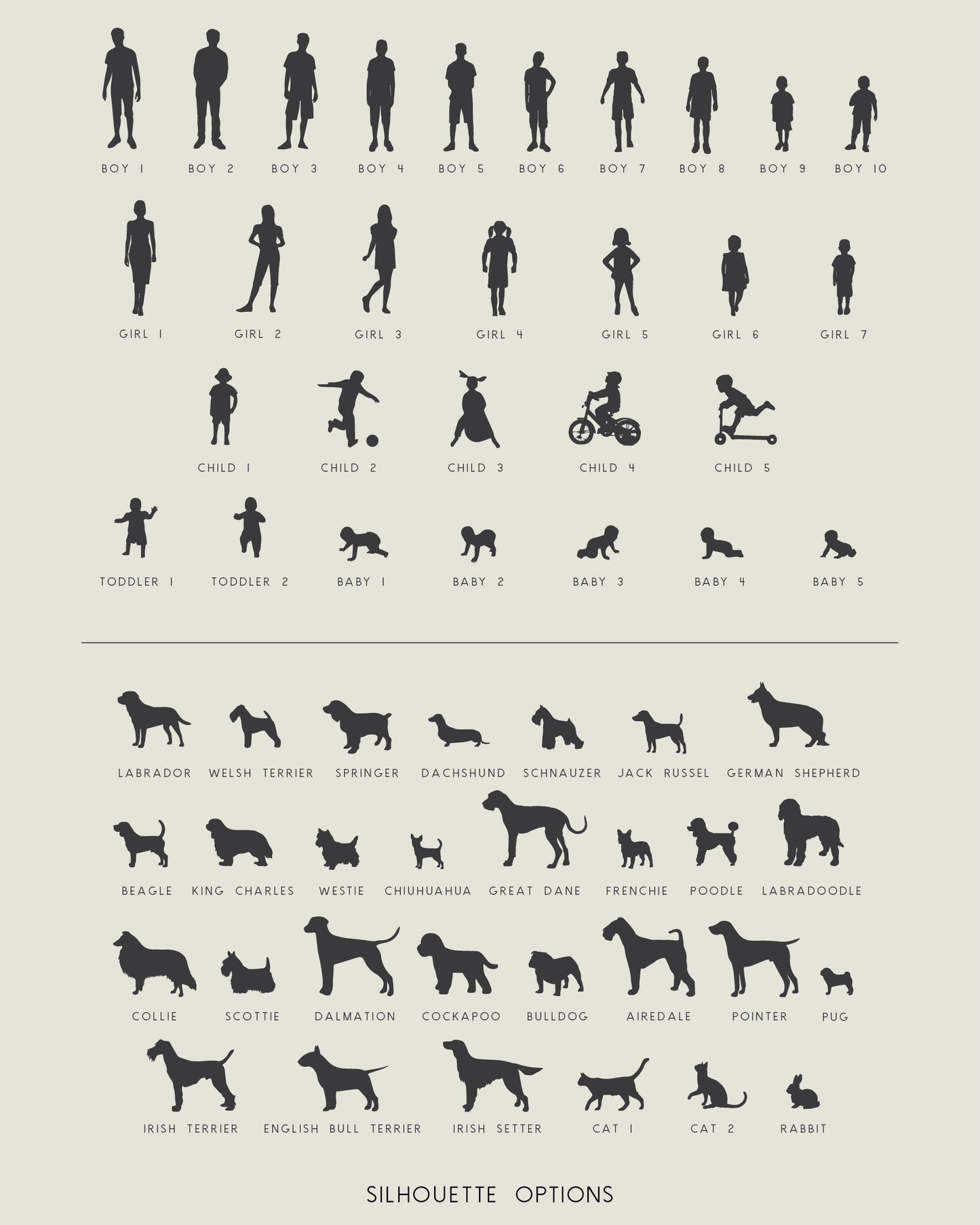Personalised Family Silhouette Print