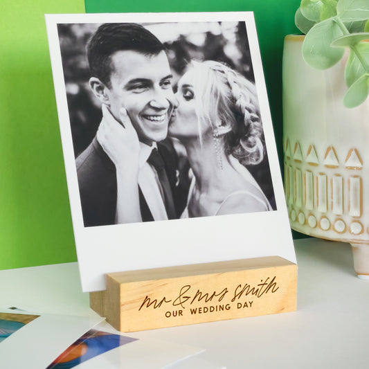 Personalised Wedding Wooden Photo Holder