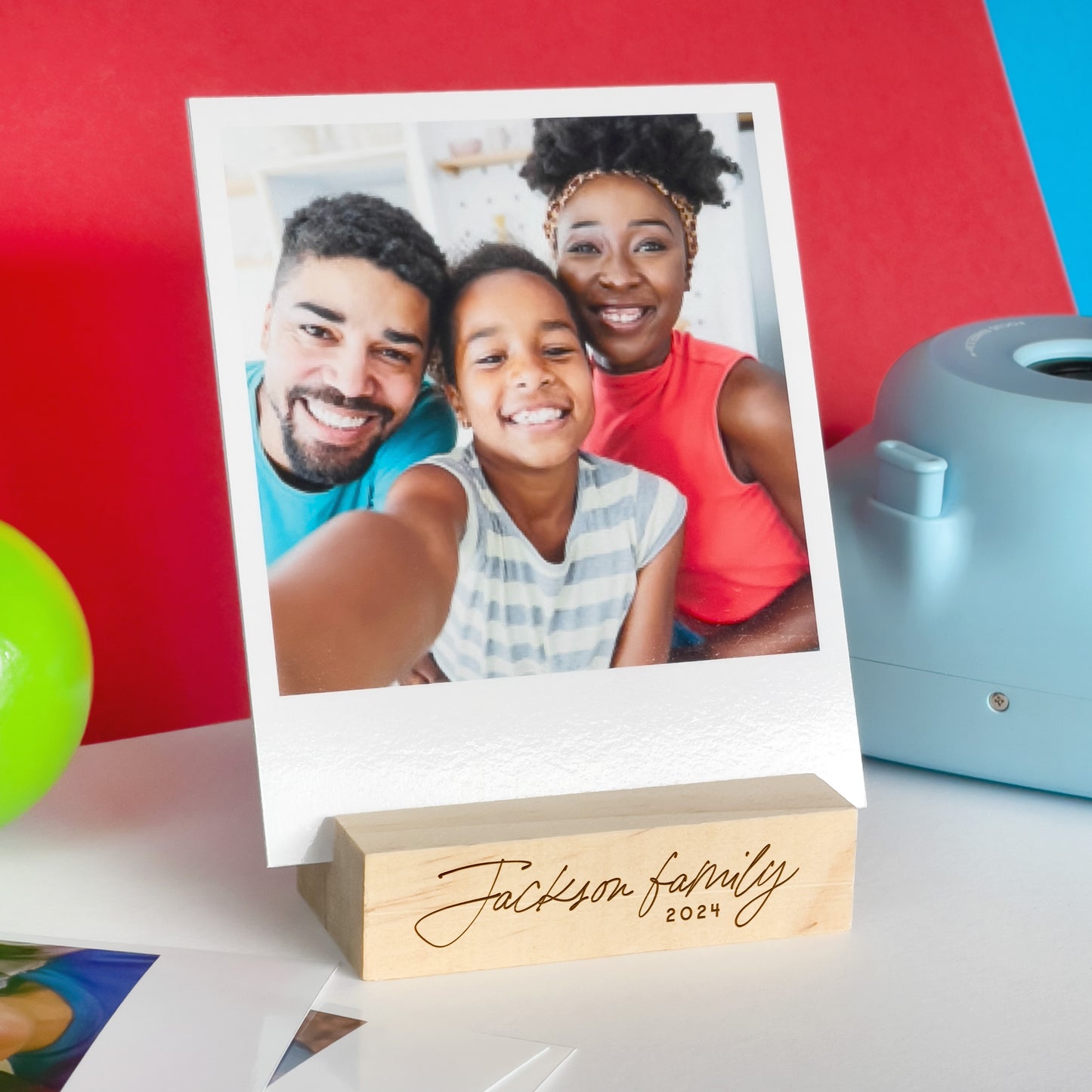 Personalised Family Wooden Photo Holder