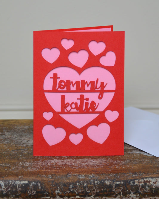 Papercut Love Heart Card