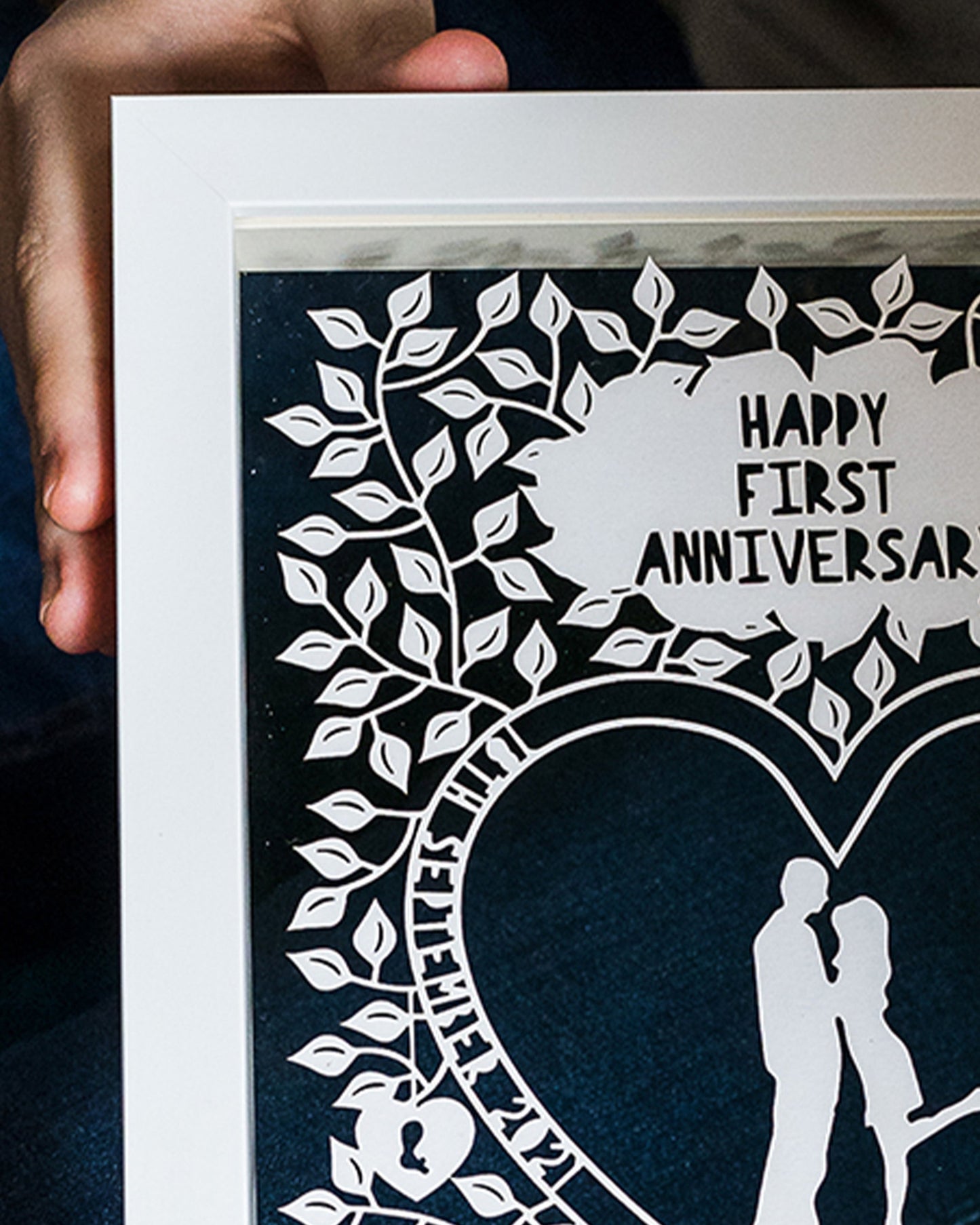 Personalised Wedding Anniversary Love Papercut