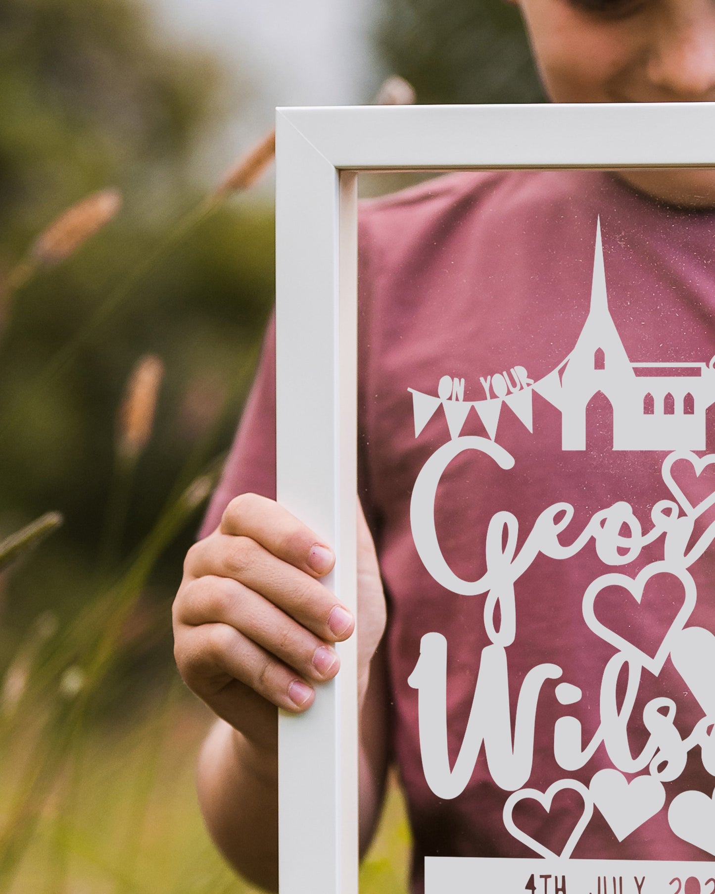 Personalised Christening Wording Papercut