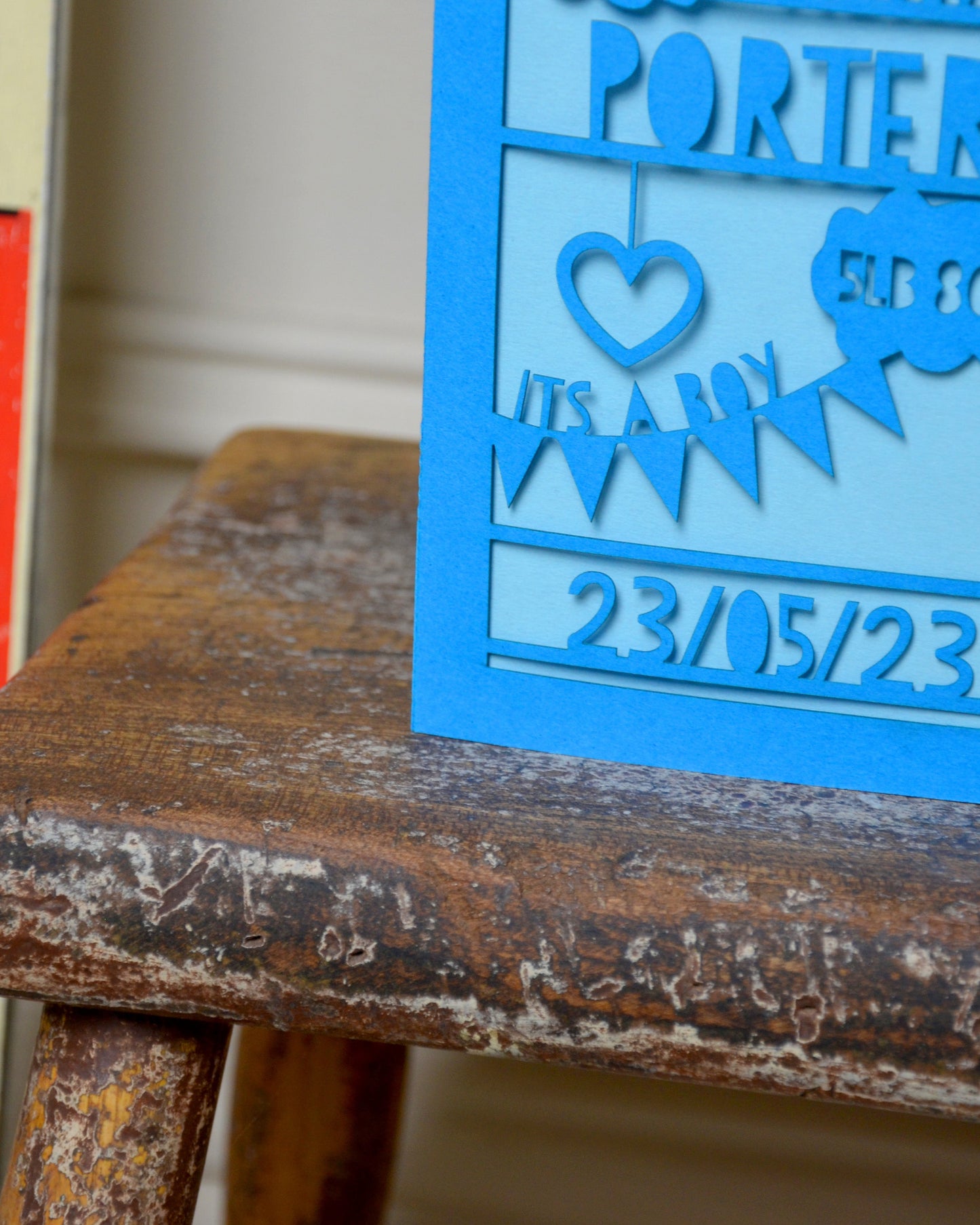 New Baby Laser Cut Greeting Card
