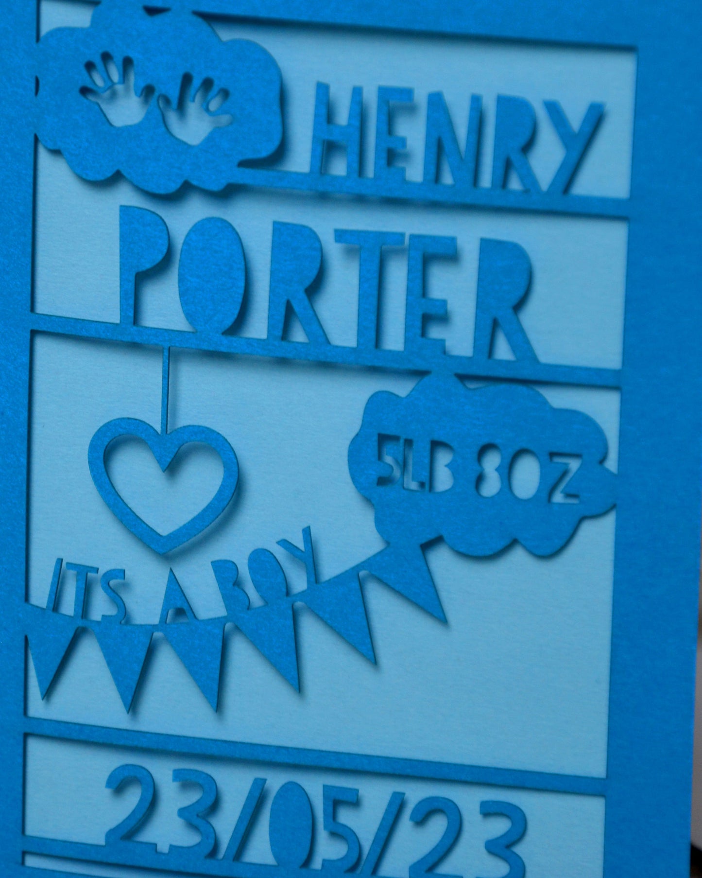 New Baby Laser Cut Greeting Card