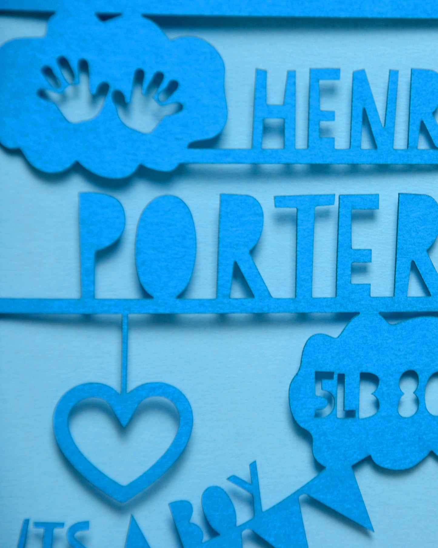 New Baby Laser Cut Greeting Card