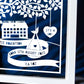 Personalised New Baby Tree and Stork Papercut
