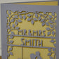 Wedding Day Silhouette Laser Cut Greeting Card