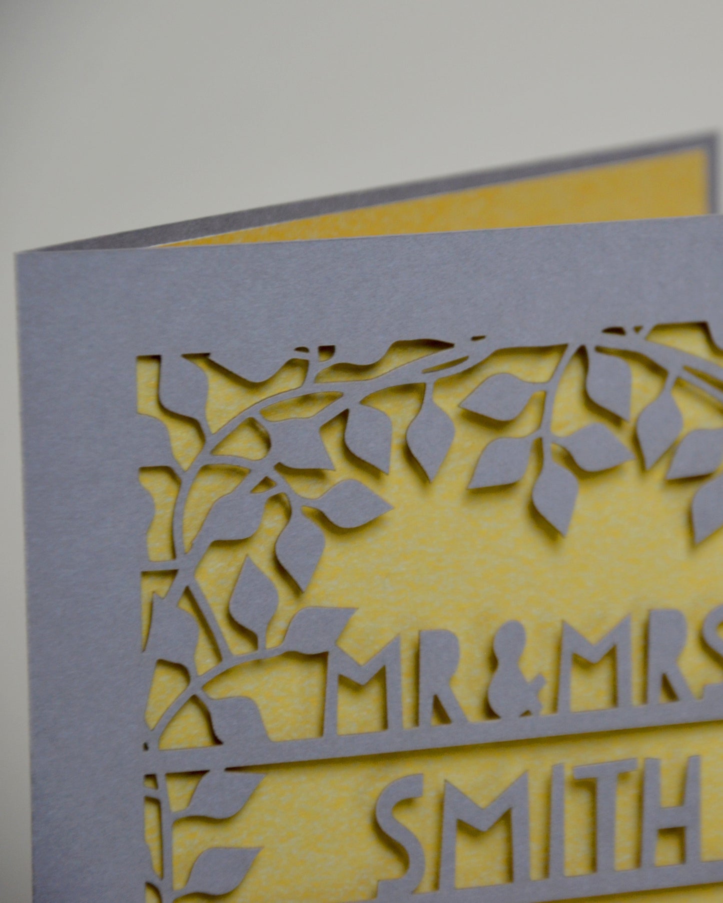 Wedding Day Silhouette Laser Cut Greeting Card