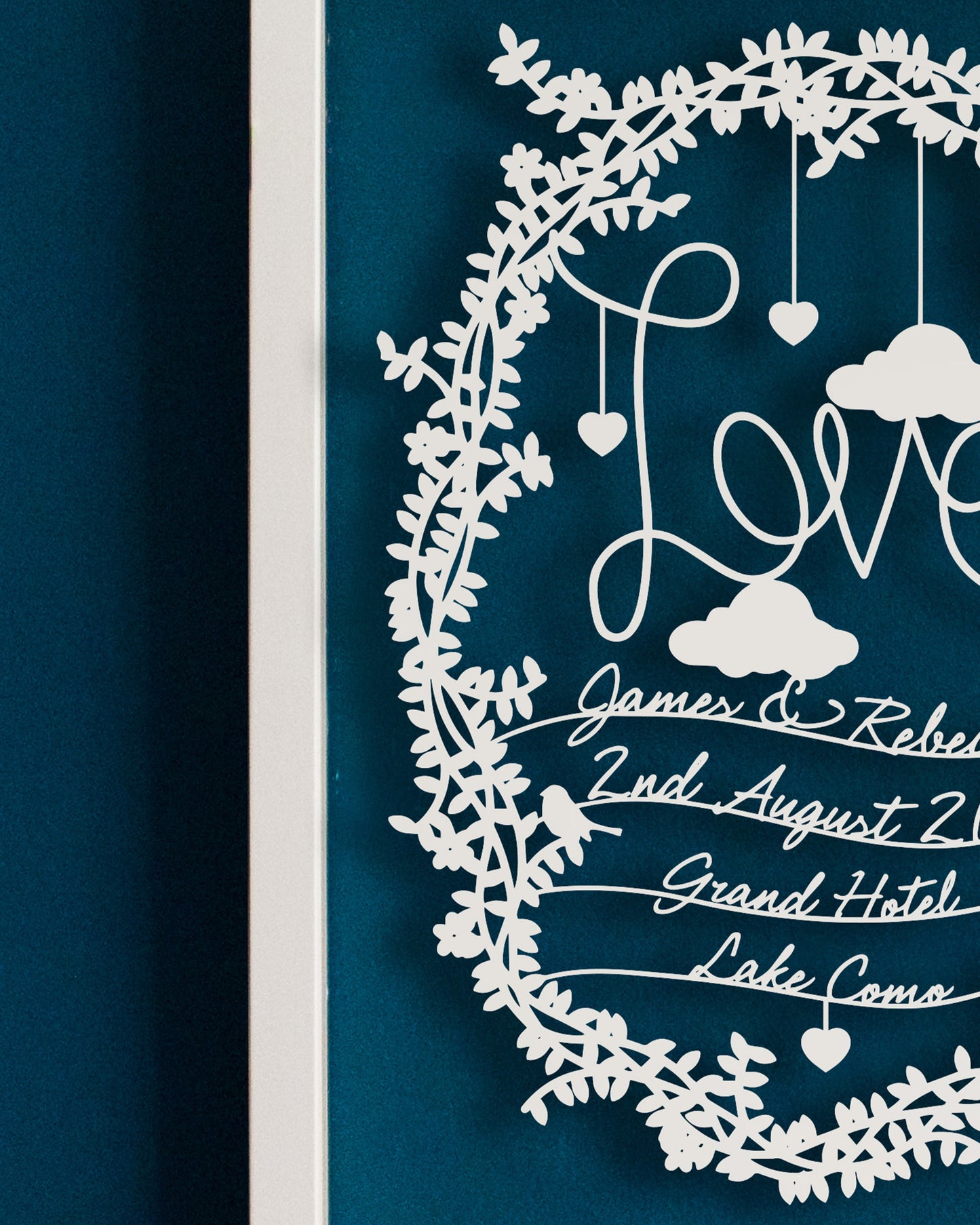 Personalised Love Papercut