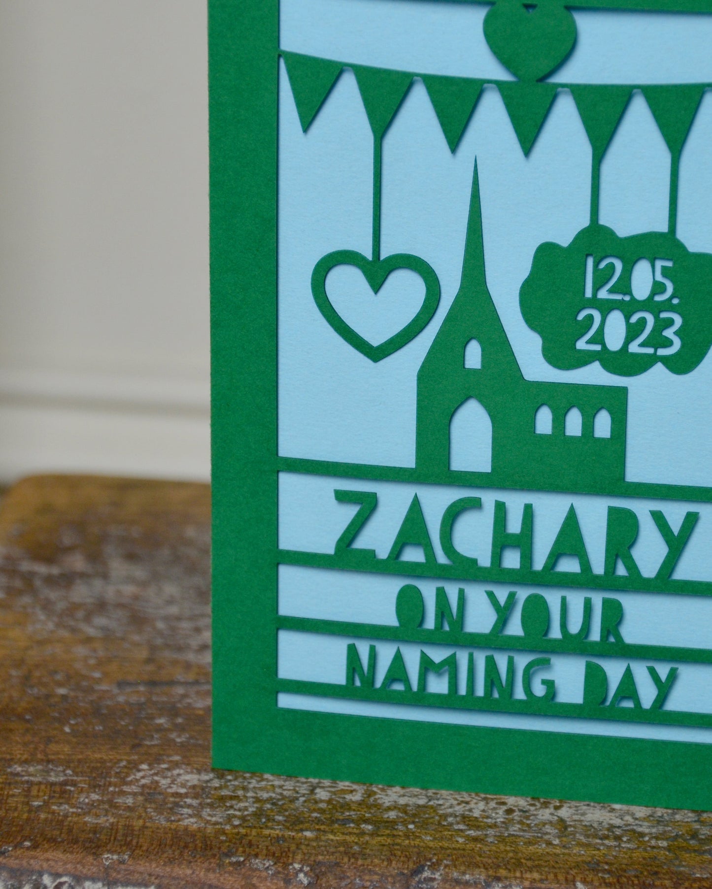 Naming Day Laser Cut Greeting Card