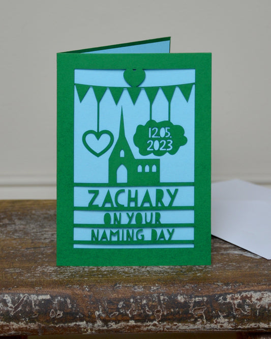 Naming Day Laser Cut Greeting Card