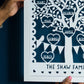 Personalised Family Heart Tree Papercut