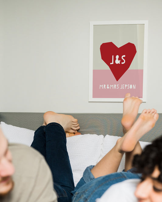 Personalised Love Heart Print