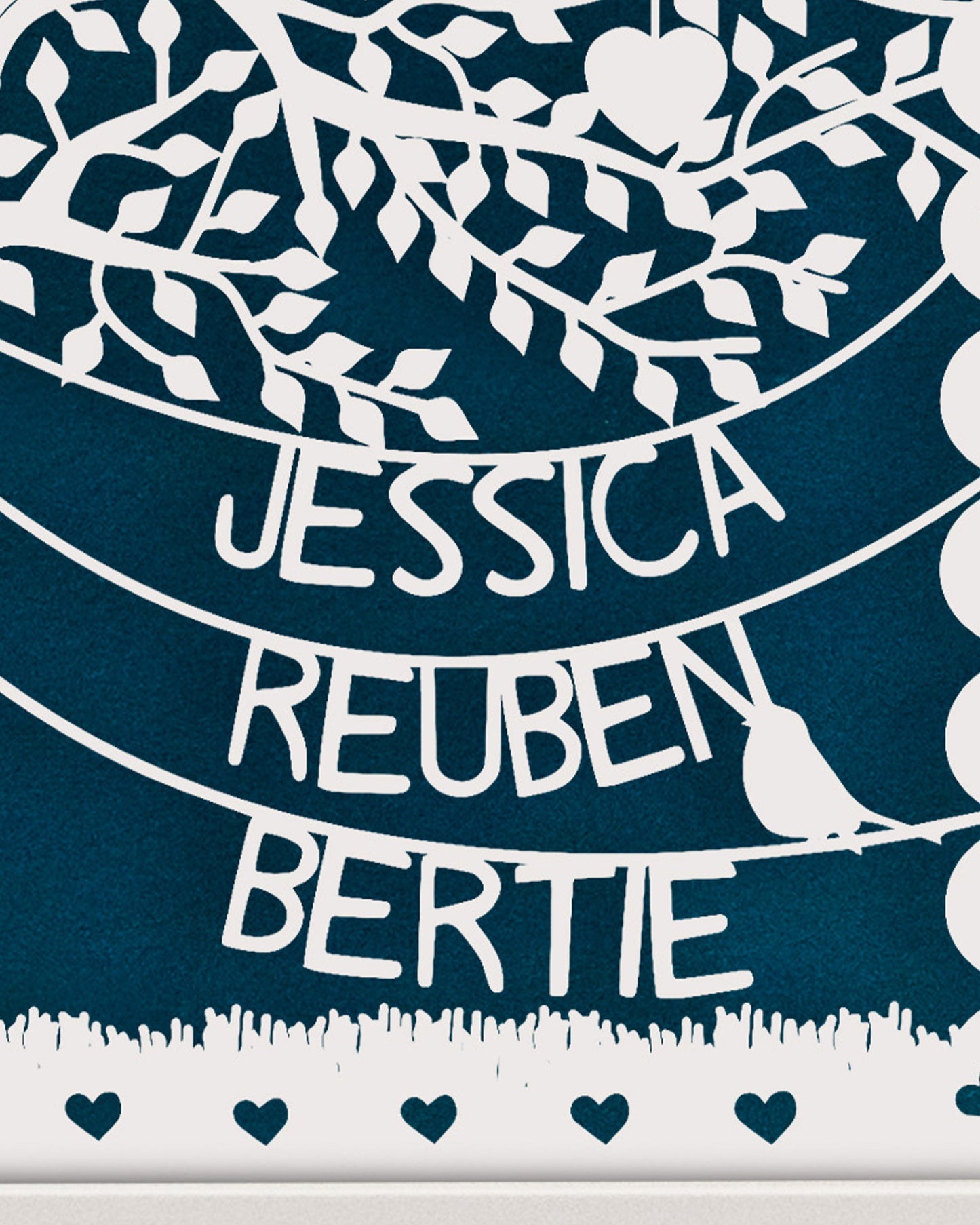 Personalised Family Tree Papercut
