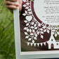 Personalised Christening Reading Poem Papercut