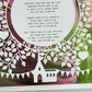 Personalised Christening Reading Poem Papercut