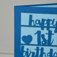 Papercut 1st Birthday Card