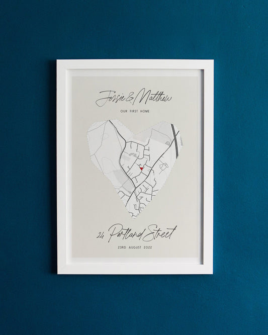 Personalised New Home Map Print