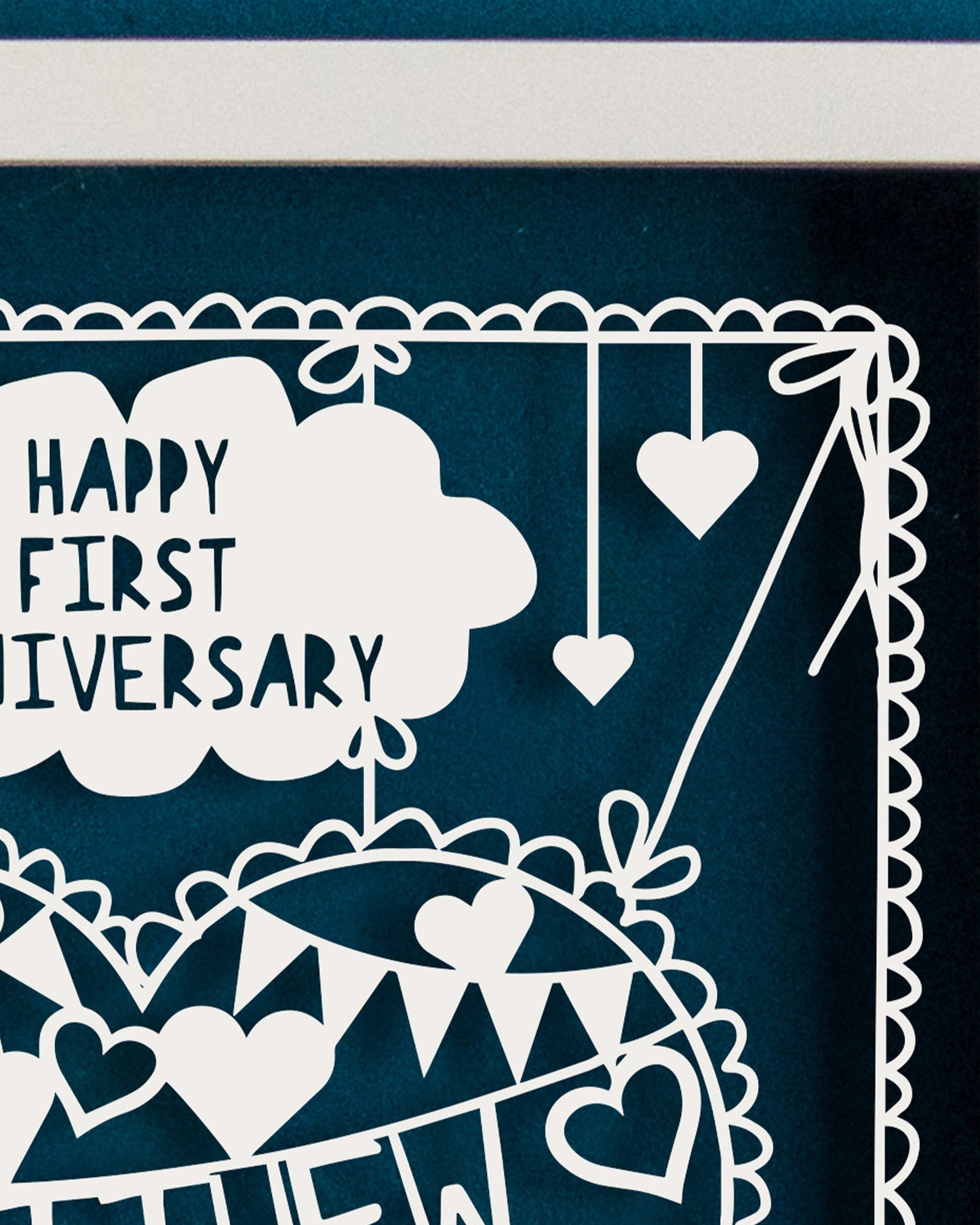 Personalised Romantic Love Papercut