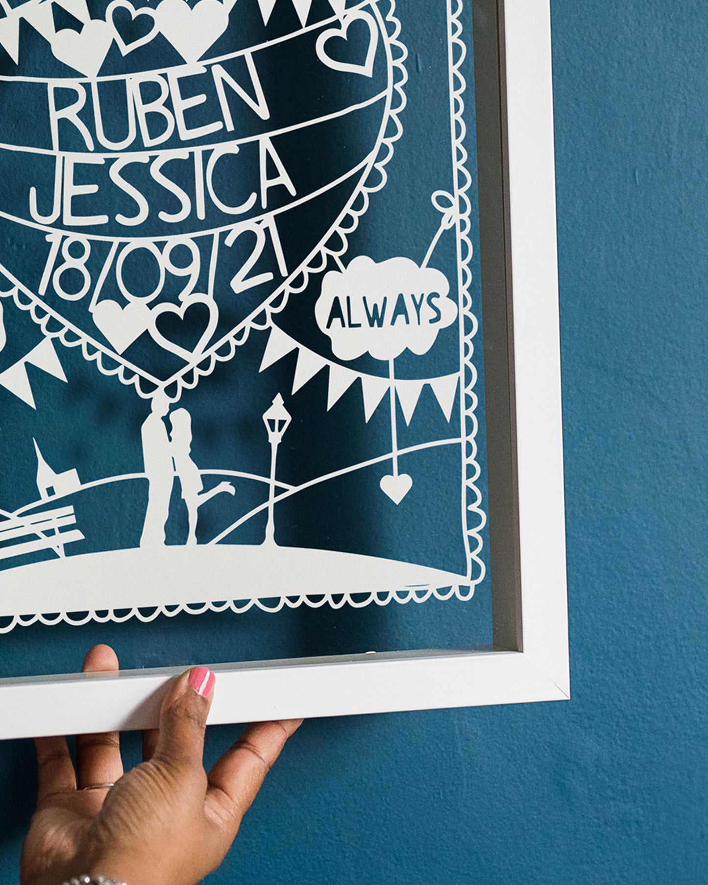 Personalised Romantic Love Papercut