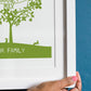 Personalised Heart Tree Print