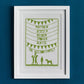Personalised Family Names and Silhouette Print